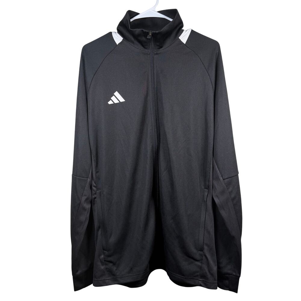 Adidas Sereno Track Jacket Men's XL Black White Long Sleeve Full Zip NWT